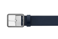 Montblanc 1200x35x5mm 131193 BLAUER/GRAUER 35 MM WENDBARER LEDERGÜRTEL