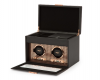 Wolf 33.9CM X 20.8CM X 22.5CM 469316 AXIS DOUBLE WATCH WINDER WITH STORAGE