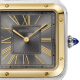 Cartier Santos-Dumont W2SA0028 43,5 mm Stahl-Goldgehäuse mit Lederband