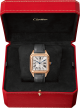 Cartier Santos-Dumont WGSA0021 Large model, quartz movement, rose gold, leather