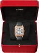 Cartier Santos-Dumont WGSA0021 Großes Modell, Quarzwerk, Roségold, Leder