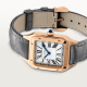 Cartier Santos-Dumont WGSA0022 kicsi méret quartz rózsa arany bőr szíj