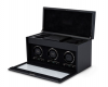 Wolf 45.1CM X 20.3CM X 24.77CM 792302 BRITISH RACING DOUBLE WATCH WINDER WITH STORAGE