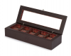 Wolf 36.53CM X 12.7CM X 8.26CM 800672 WM BROWN 5 PIECE WATCH BOX