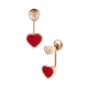 Chopard Happy Hearts 83A082-5801 FÜLBEVALÓ RÓZSAARANY, GYÉMÁNT, VÖRÖS KŐ