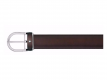 Montblanc 120 cm 116693 Glänzender Palladium Hufeisen Brauner Ledergürtel