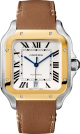 Cartier Santos de Cartier W2SA0009 Large  automatic, gold, steel, two bracelets