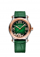 Chopard Happy Sport 278578-6002 36 mm-es acél és rózsaarany tok, zöld számlap