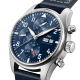 IWC Schaffhausen Pilot 's Watch IW388101 41mm acél tok bőr szíj kronográf day date kijelzés