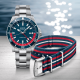 Mido Ocean Star GMT Special Edition M0266291104100 44mm Stahlgehäuse mit Stahlschließe und Textilband