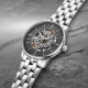 Mido Baroncelli Signature M0374361106100 39mm autómata acél acél csat skeleton számlap