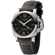 Panerai Luminor PAM01535 42mm steel case leather strap GMT