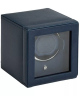 Wolf Cub Single Watch Winder with Cover 461128 Óraforgató 1 órához Kék 14 x 15.4 x 14.8 cm