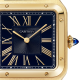 Cartier Santos-Dumont WGSA0077 Großes Modell Quarzgriffbrett Goldgehäuse Lederban