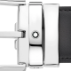 Montblanc 129437 Horseshoe Pin Buckle Belt Grey Montblanc