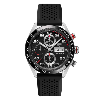 TAG Heuer Carrera CBN2A1AA.FT6228 44mm automatic chronograph steel case rubber strap