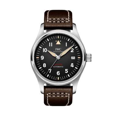 IWC Schaffhausen Pilot 's Watch IW326803 39mm steel case leather bracelet