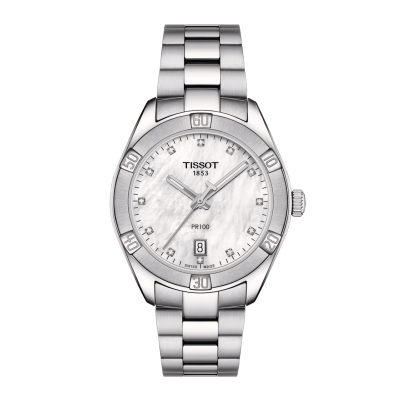 Tissot PR100 SPORT CHIC T101.910.11.116.00 36mm steel case with steel buckle