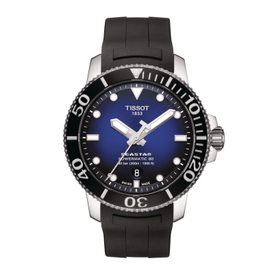 Tissot SEASTAR 1000 POWERMATIC 80 T120.407.17.041.00 43mm Stahlgehäuse mit Kautschukband