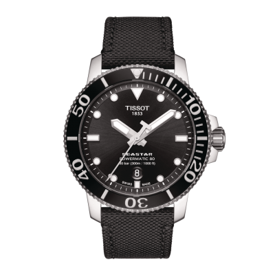 Tissot SEASTAR 1000 POWERMATIC 80 T120.407.17.051.00 43mm acél tok gumi szíj