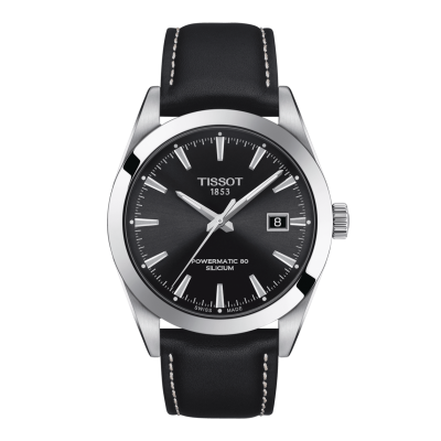 Tissot Gentleman POWERMATIC 80 SILICIUM T127.407.16.051.00 40mm  acél tok  bőr szíj