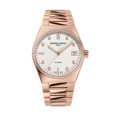 Frederique Constant Highlife Ladies FC-303VD2NHD4B 34mm steel case with steel clasp with diamonds