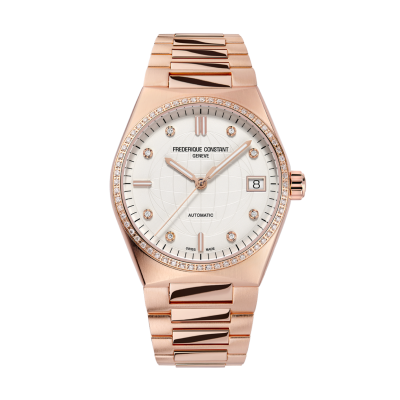 Frederique Constant Highlife Ladies FC-303VD2NHD4B 34 mm Stahlgehäuse mit Stahlschließe mit Diamanten