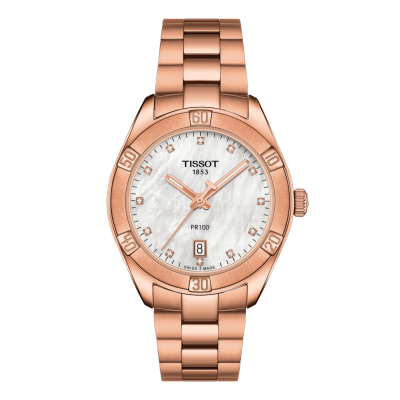 Tissot PR100 SPORT CHIC T101.910.33.116.00 36mm rózsa arany tok rózsa arany csat