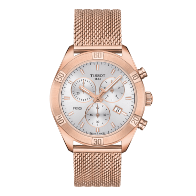 Tissot T-Classic PR 100 SPORT CHIC CHRONOGRAPH T101.917.33.031.00 38mm Stahlgehäuse mit Stahlschließe