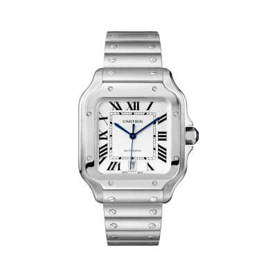 Cartier Santos de Cartier WSSA0018 Nagy méret automata fém tok két cserélhető szíj