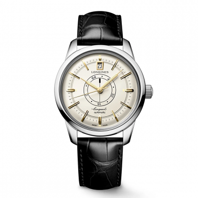 Longines Conquest Heritage L16484782 38mm Stahlgehäuse mit Lederband