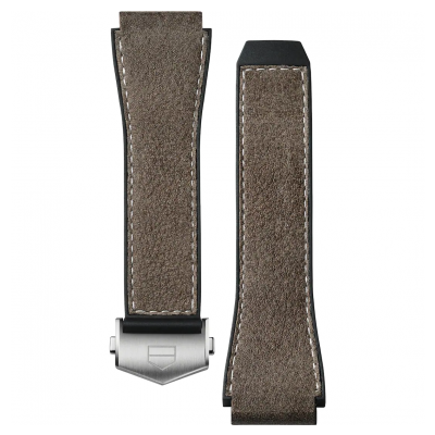 TAG Heuer Connected BT6238 Bi material Watch Strap Rubber and Leather Brown