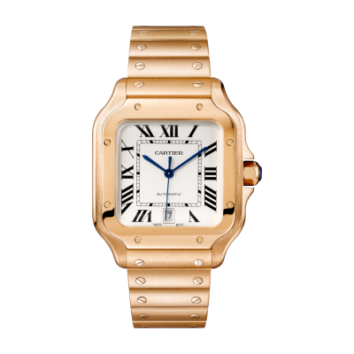 Cartier Santos de Cartier WGSA0018 Große automatische Wechselarmbänder aus Roségold