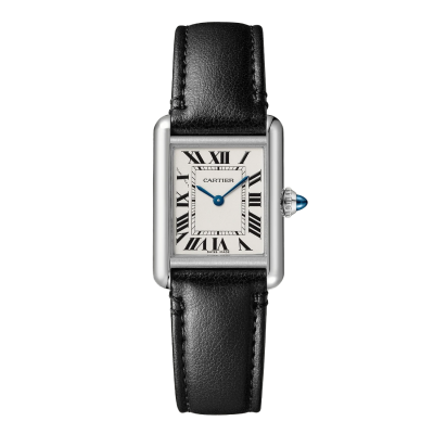 Cartier Tank Must 29.5 mm x 22 mm WSTA0060 Small modell, Acél tok, bőr szíj, quartz