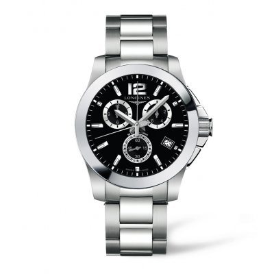 Longines Conquest L36604566 Water resistance 300M, Quartz Chronograph, 41 mm