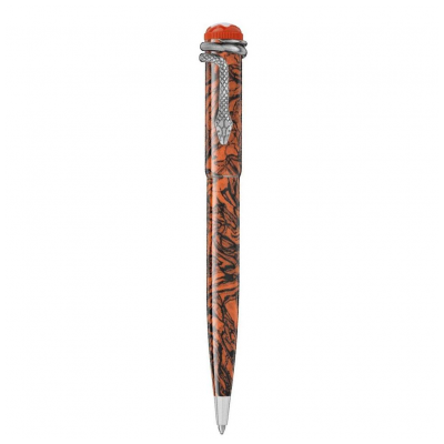 Montblanc Heritage Rouge et Noir Serpent 119854 Rouge et Noir Serpent Marbled Resin Ballpoint Pen