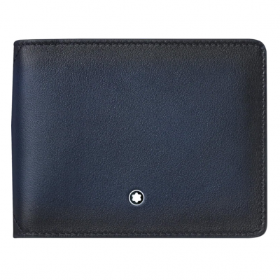 Montblanc 123722 Selection Sfumato 4 cc Wallet  Navy blue