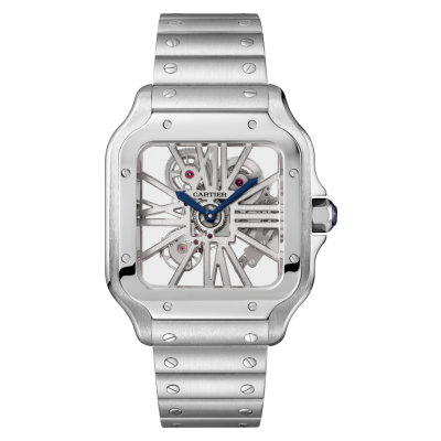 Cartier Santos de Cartier Skeleton watch Large model WHSA0015 39.8 mm Manual winding Steel