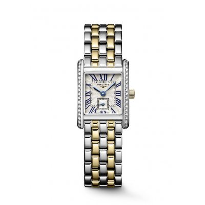 Longines Mini DolceVita L5.200.5.78.7 Quartz, arany korona, gyémántok L52005787