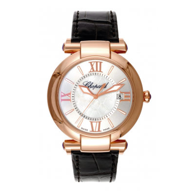 Chopard Imperiale 384241-5001 40mm rose gold case brown leather