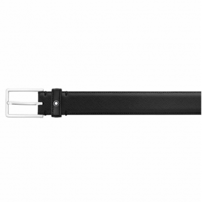 Montblanc 11713690 Contemporary Leather Belt Black