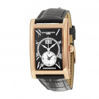 Frederique Constant Classics Dual Time FC-325BS4C24 Automatic Black Dial Black Leather Strap