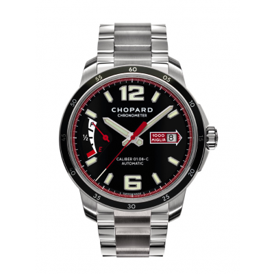 Chopard Classic Racing 158566-3001 43 mm-es GTS, acél tok és karperec, fekete számlap