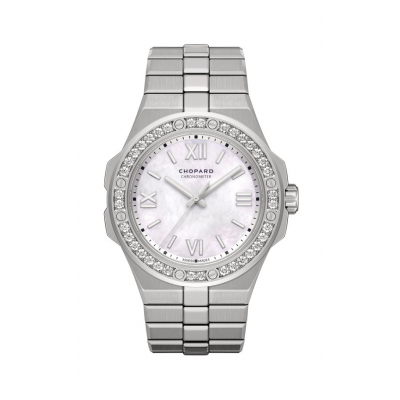 Chopard Alpine Eagle 298601-3002 small steel case paved by diamonds steel bracelet