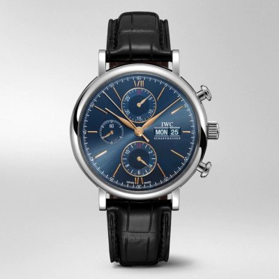 IWC Schaffhausen Portofino Chronograph IW391036 42mm Edelstahlgehäuse Automatischer Selbstaufzug