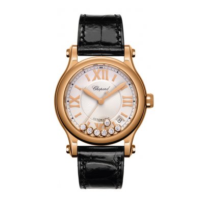 Chopard Happy Sport 274808-5001 36 mm rose gold case, croco leather