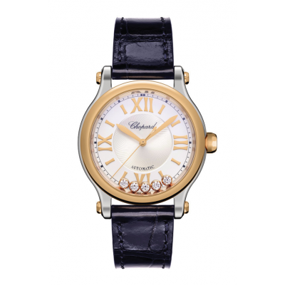 Chopard Happy Sport 278608-6001 33 mm-es acél és arany tok, kroko szíj