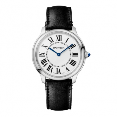 Cartier Ronde Must De Cartier WSRN0031 36mm steel case leather strap