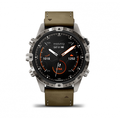 Garmin MARQ Adventurer (GEN 2) 010-02648-31 46mm Stahlgehäuse mit Lederband