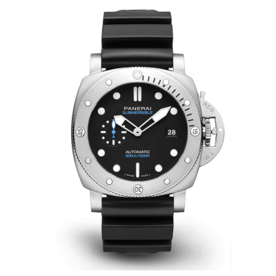 Panerai Submersible QuarantaQuattro PAM01229 44 mm-es acéltok, fekete számlap, fekete gumiszíj